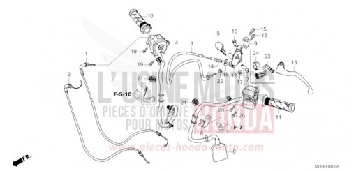 LEVIER DE GUIDON/COMMUTATEUR/CABLE CB500FAT de 2026